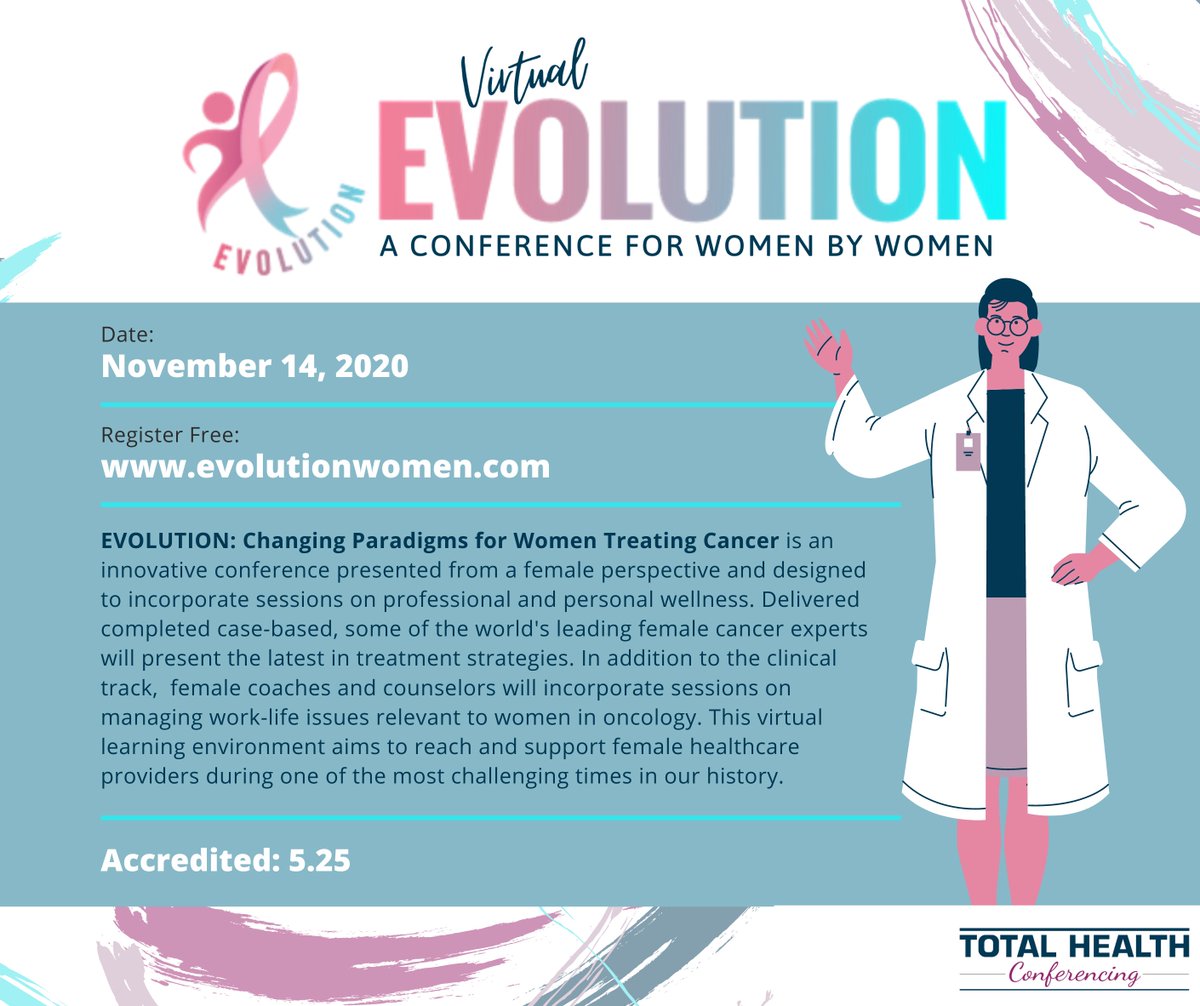 BreastCancerNDX's tweet photo. We are excited to be supporting this year's virtual Evolution Conference - a conference focused on gaining perspectives from women in #oncology #breastcancer #cancer @TotalHealthConf  
Register: https://t.co/Juxt3zsaWM https://t.co/PnUbE86ocV