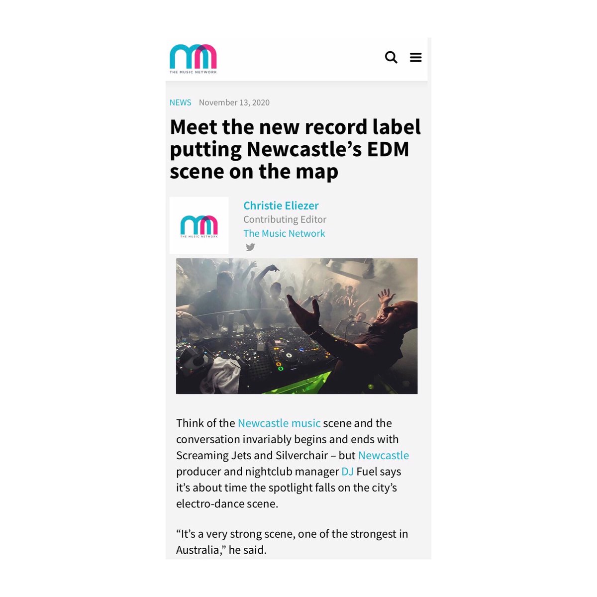 Thanks Christie Eliezer <a href="/themusicnetwork/">The Music Network</a> for this fab feature on <a href="/PumpingRecords/">Pumping Records</a> <a href="/thedjfuel/">Dj Fuel</a> 🇦🇺🎶🖤 The first release: ‘Do You think About Me’ by <a href="/yorkand23rd/">York and 23rd</a> is Out today!!
Read full feature: themusicnetwork.com/pumping-record…