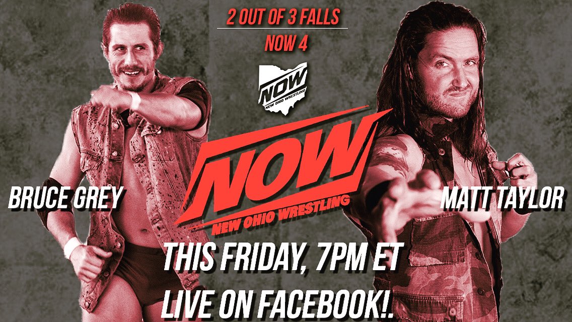 NewOhioWrestlin's tweet photo. Tomorrow night at 7pm live on Facebook, we look at a rematch from our first episode of the NOW Nation Recap. It’s @DarkStarMT vs. @BruceGreyDDT, but this time it’s a 2 out of 3 falls match from NOW 4! Who will pick up a win in this long lasting rivalry? #NOWNationRecap #NOW4 #NOW https://t.co/4DSepgTOcj