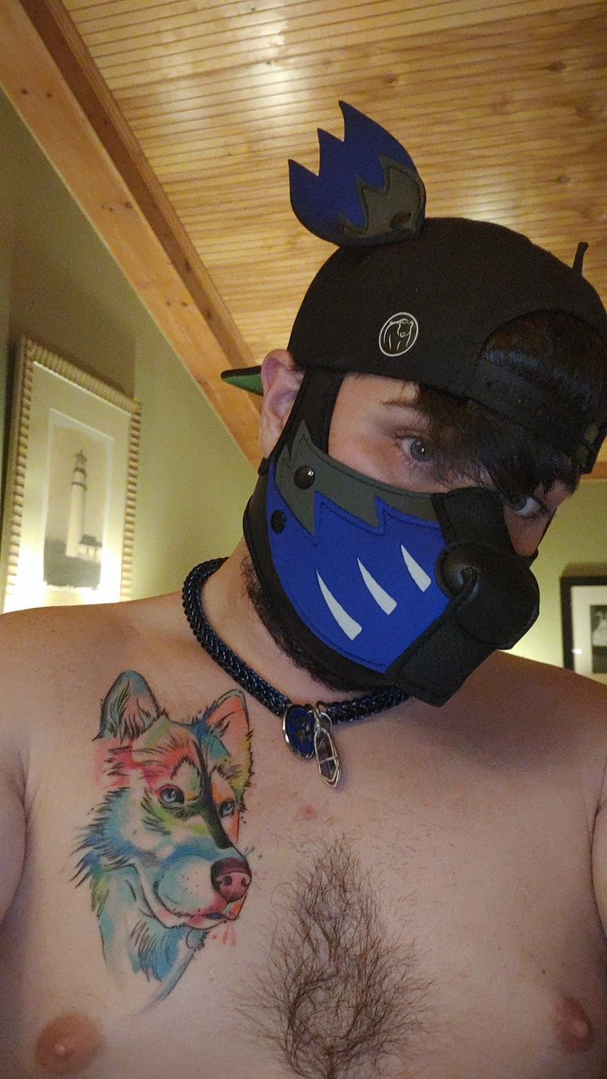 PupSmokey1's tweet photo. AAAAWWWWUUUUUUU Got me new ears and muzzle from MistrPup! #gaypupplay #puppyplay #pupplay #gaypuppyplay #LGBT #MistrPup #MistrBear https://t.co/xiH4QnTFSx