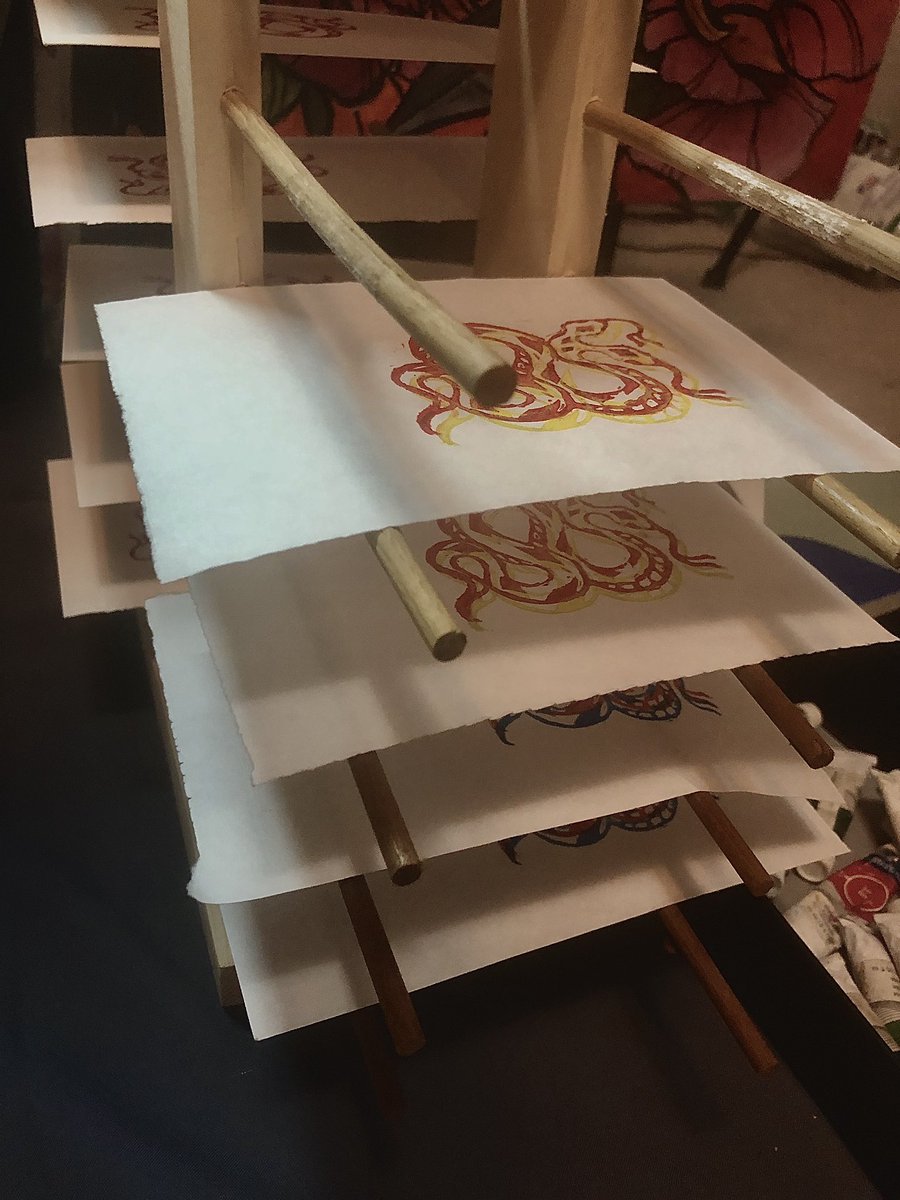 DesignsKalohe's tweet photo. Made my own chop while doing test prints https://t.co/PvJ1TrOBNR