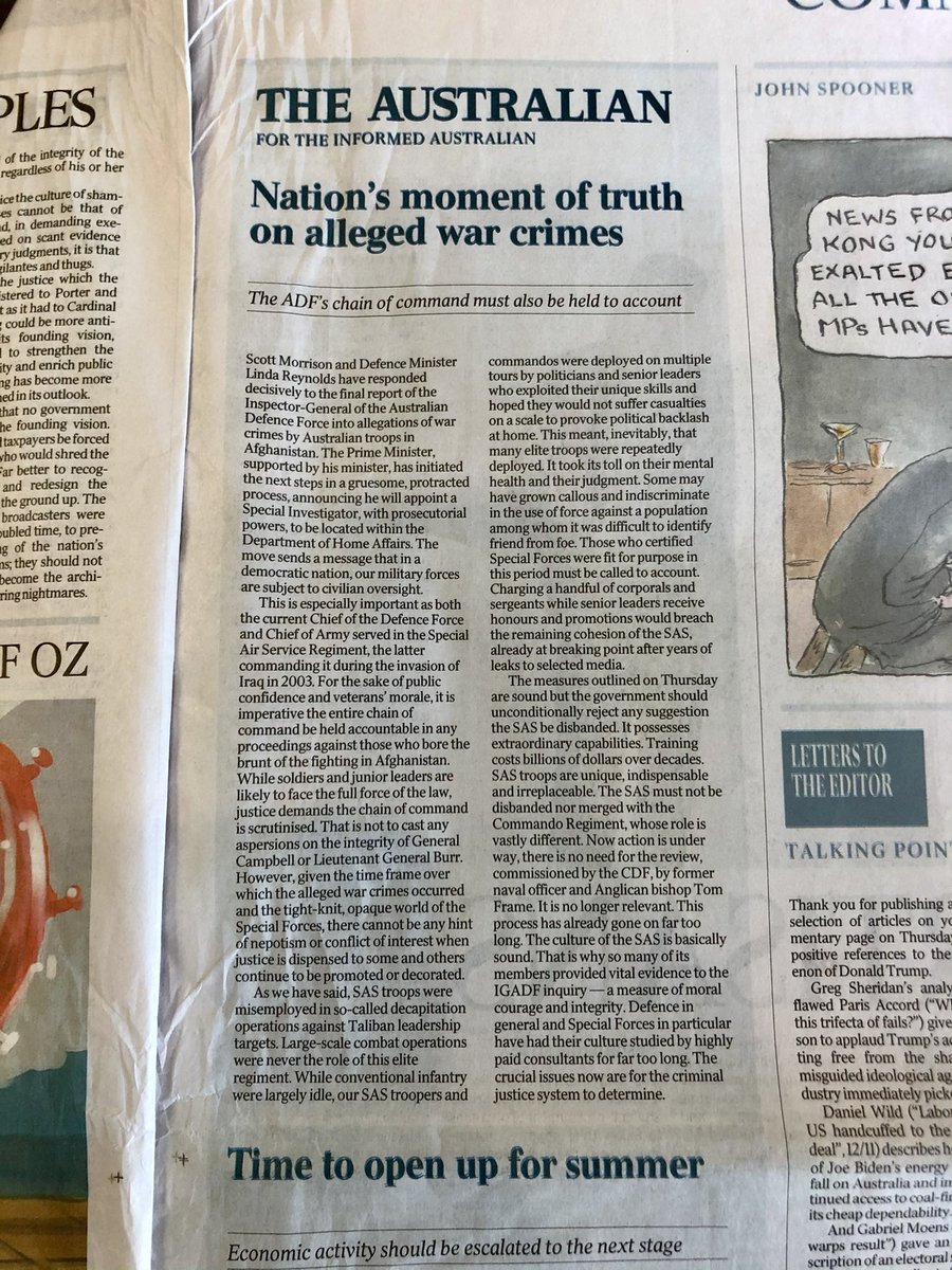 Ps ... A good editorial from the Oz ... However it also doesn’t look at the bigger picture. Who and why do we commit the ADF to war? What’s the end state? What are the limitations and reviews necessary. A vote in Parliament? ...