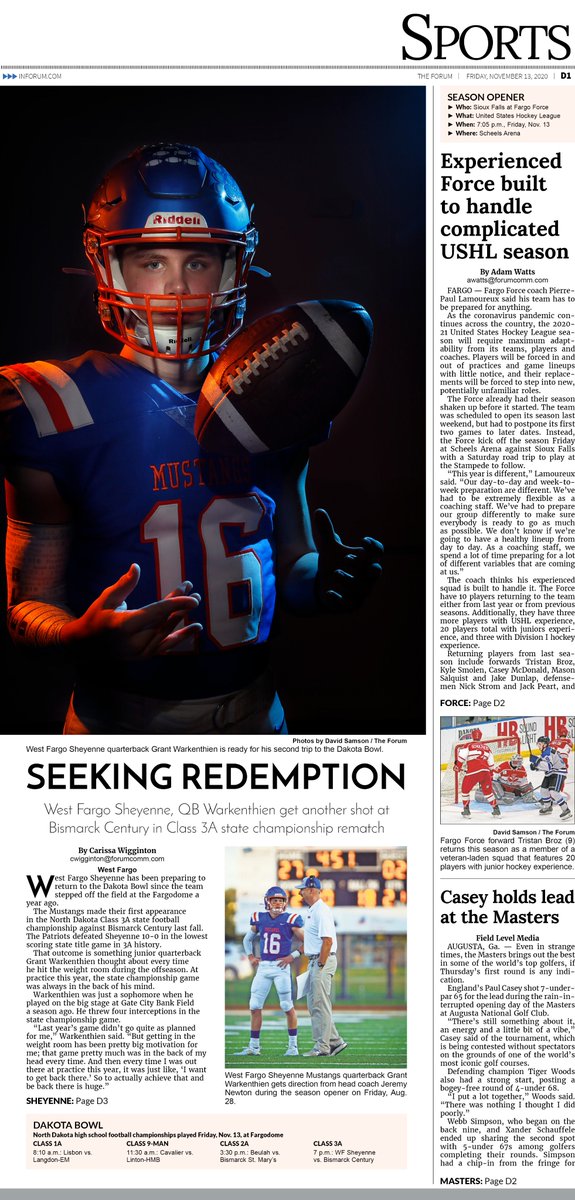 Smithmi's tweet photo. Awesome photo by @SamsonPhoto leads Friday's sports cover for @inforum and @InforumSports. Local stories by @cjwiggin and @adamhwatts https://t.co/SewnGOCtHO