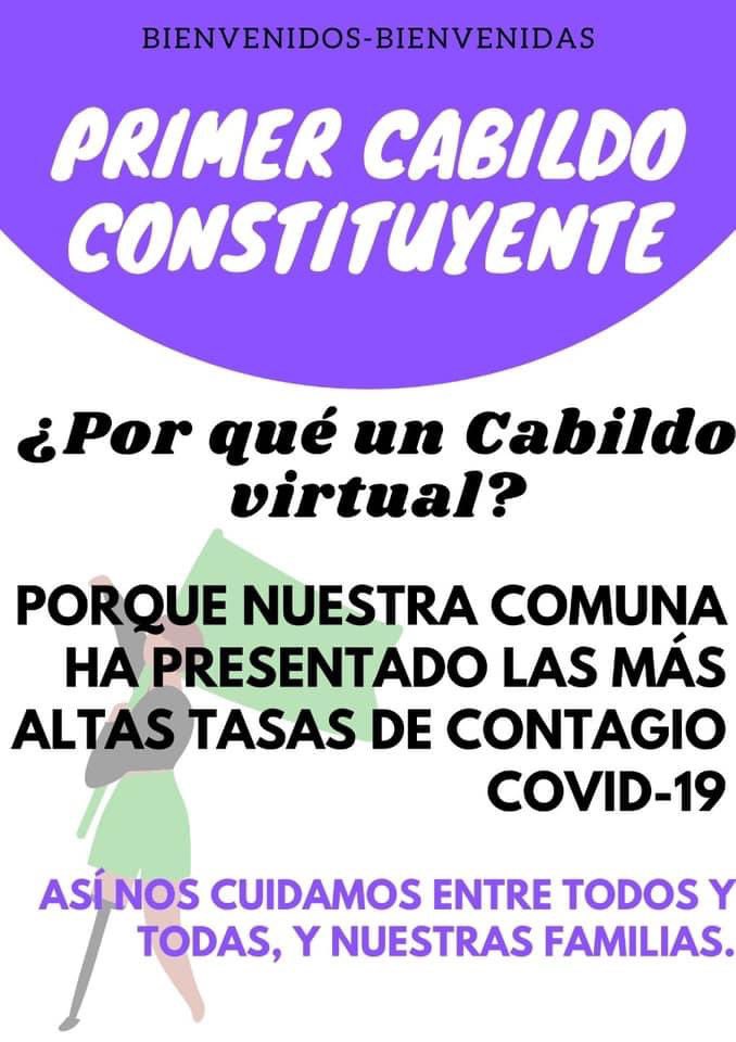 MesaVida's tweet photo. #VamosTodes al #CabildoConstituyente para que #Calama Mande y la Convención Obedezca. Vamos por el #MandatoConstituyente, para NO delegar la soberanía, sin mandato popular, asambleario y desde los y las que luchan. Vamos Todes Al Cabildo Virtual. https://t.co/7gplP6xRyg