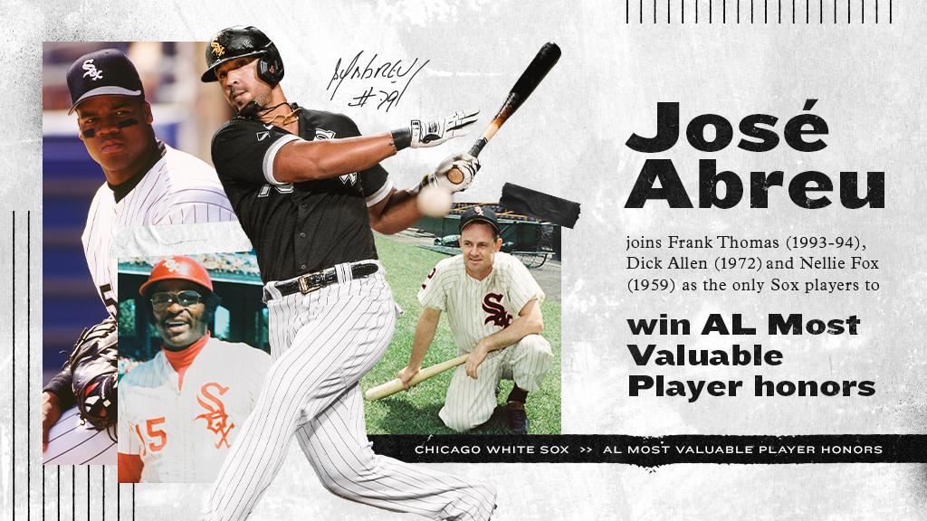 Chicago White Sox on X: No doubt about it! José Abreu becomes the fourth  player in White Sox history (fifth time) to win the award, joining Frank  Thomas (1993-94), Dick Allen (1972)