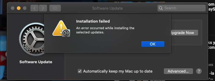 jgamesxd's tweet photo. ¿Alguien más con este error al querer actualizar a bigsur?
#apple #error #update #platzi #latam #developer #programador #macOS #MacOsBigFail #macOSBigSur #chile #programmerslife https://t.co/jCse8DBZUs