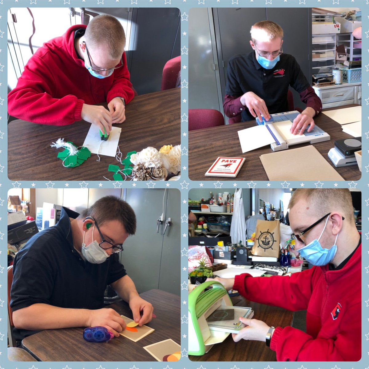 Vfreeman137's tweet photo. So proud of our Cardinal Lab students for working so very hard every day with such positive attitudes! I am beyond blessed to spend my days with them all! 💙 @MHSCardLab #jobskills #community https://t.co/wQpHDOXM4p