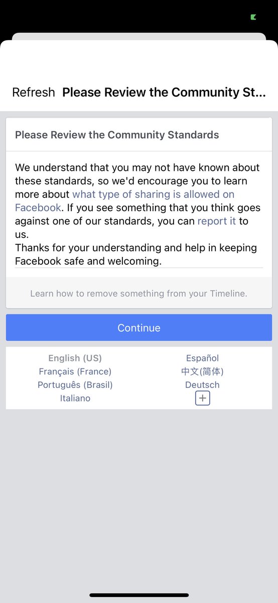 JuliePerTrips's tweet photo. What the fuck @Facebook 
I posted a video I took and an update about my 2 year old son who is spent 3 days in the pediatric ICU and is currently hospitalized and you RESTRICTED MY ACCOUNT for violating community standards??  
HOW?  WHY??? What in the actual hell!?!? https://t.co/fppd7nGyd9