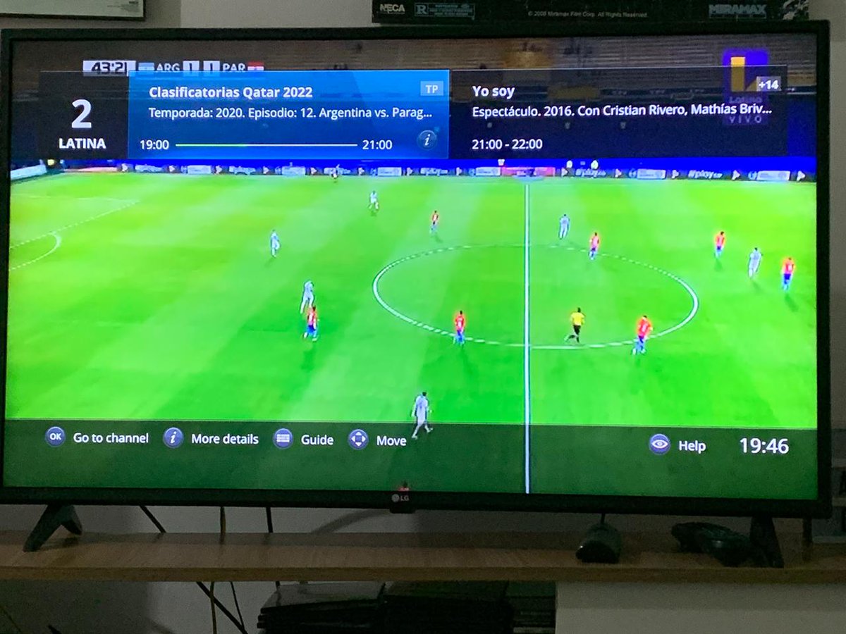 MusicaOrgPeru's tweet photo. Para los canales de señal abierta nadie está marchando...
En Latina (2) Fútbol
En América (4) Esto es guerra
En Panamericana (5) Novela
En ATV (9) Entrevista a Antero Flórez https://t.co/42SgLnjrSO