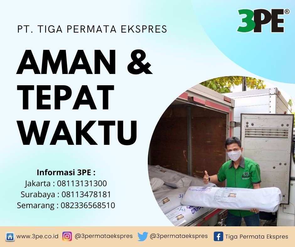 3permataekspres's tweet photo. Kami melayani pengiriman barang ke berbagai wilayah di Indonesia. Pasti AMAN dan TEPAT WAKTU. Hubungi kami untuk informasi lebih lanjut dan kunjungi website kami di https://t.co/MXTIO0jMz6.
#jasapengiriman #kirimbarang #jasaekspedisi #cargo #airfreight #pengirimanbarang https://t.co/SpXRfUgeef