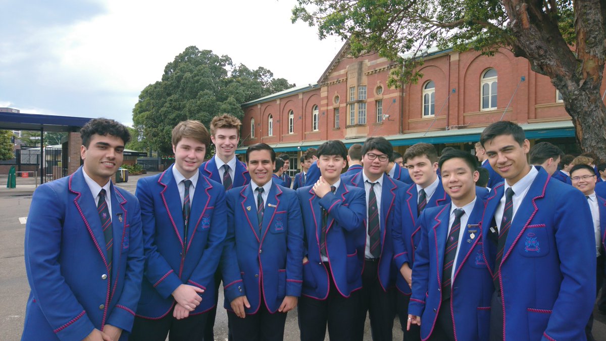 Boys preparing to enter for their Year 12 Graduation ceremony @atc_races 
<a href="/SydCathSchools/">SydCatholicSchools</a>  #goodchristiansgoodcitizens #MCR #AeternaNonCaduca #MCRcentenary2023