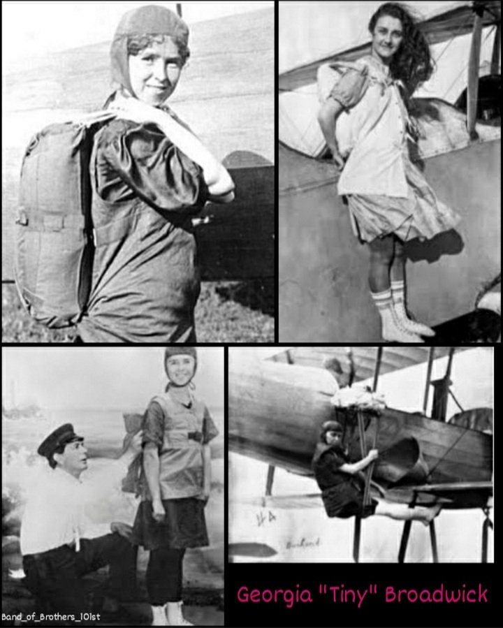 One of the pioneering parachutists of the 20th century, and inventor of the ripcord mechanism, was a 5ft woman by the name of Tiny Broadwick. 1/
