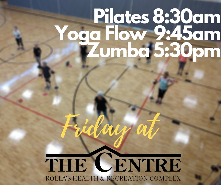 centrerolla's tweet photo. Did you know our Group Fitness classes are included in your Centre membership? Fridays we offer Pilates, Yoga Flow, and Zumba. If your workouts need a boost, try Group Fitness! 

https://t.co/yaRngf0ej5 https://t.co/Mq6XjGN3uT