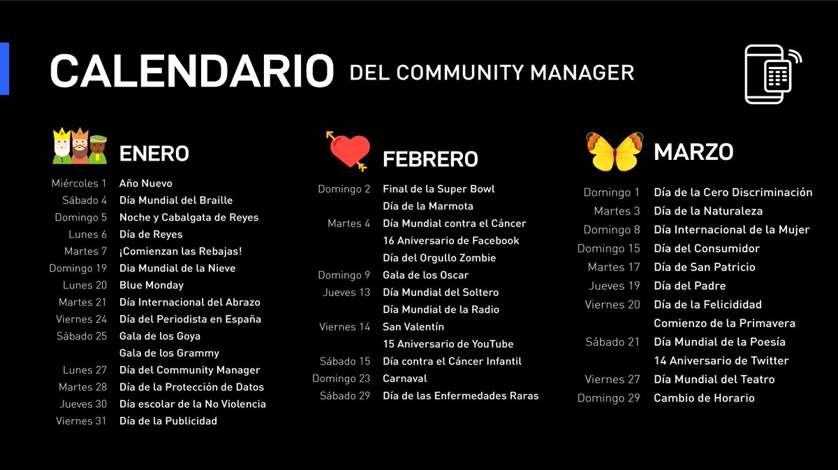 pra2media's tweet photo. ⠀⠀⠀⠀⠀⠀⠀⠀⠀⁠
CALENDARIO PARA COMMUNITY MANAGERS ¡GUARDA ESTE POST! 
⠀⠀⠀⠀⠀⠀⠀⠀⠀⁠
♥️ Si te gusta
🔁 Si vale la pena compartirlo
⠀⠀⠀⠀⠀⠀⠀⠀⠀⁠
🔗  https://t.co/XhBYxkKXRX
⠀⠀⠀⠀⠀⠀⠀⠀⠀⁠ https://t.co/qN6f84XqLK