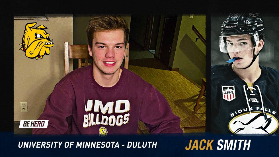 Congratulations to Jack Smith on signing his NLI to play collegiately at <a href="/UMDMensHockey/">UMD Men's Hockey</a>!

#BeHerd