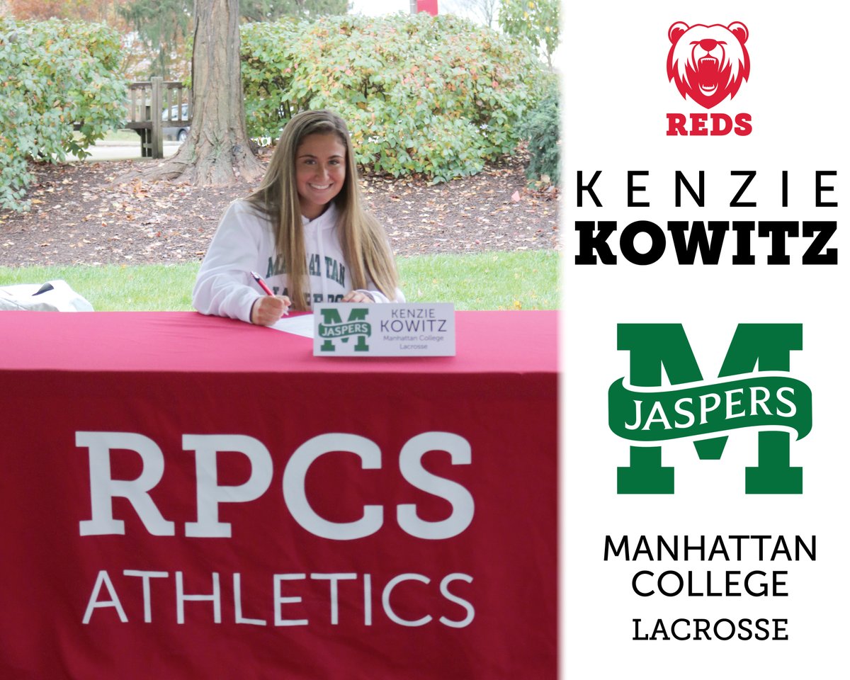 RPCSathletics's tweet photo. #nextlevelREDS Kenzie Kowitz has signed an #NLI to join @ManhattanWLax! 🥍 Congratulations, Kenzie! #classof2021 #RPCSpride @ManhattanEdu https://t.co/KS7CWT3kRx