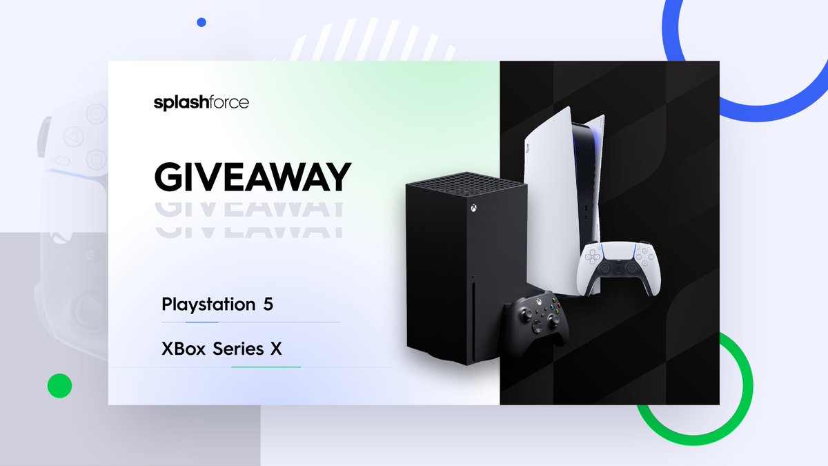 Console Giveaway! 🎮  

Let's giveaway a PS5 &amp; Xbox Series X to some of our loyal supporters. 💙  

To Enter: 
• Follow <a href="/Splashforcebot/">Splashforce</a>
• Reply with either #PlayStation5 or #XboxSeriesX 
• Retweet &amp; Like this tweet.