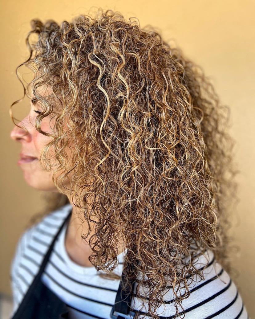 We love our curly haired girls! Curl expert cut by Molly and color by Sienna - <a href="/AlderwoodMall/">Alderwood Mall</a> 😍