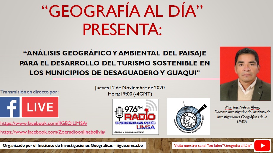 IIGEO_UMSA's tweet photo. Puedes ver el programa en nuestra página de facebook o YouTube https://t.co/34krNXaMf1