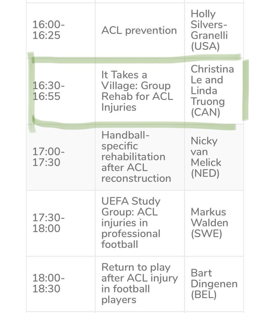 LKTphysio's tweet photo. The dynamic duo strikes again! Join @yegphysio and I tomorrow at the @SportfisioSwiss confidence as we share our passion project and our story of running a group ACL class!
 
#aclrecovery #canada https://t.co/TwGhnKb9P2