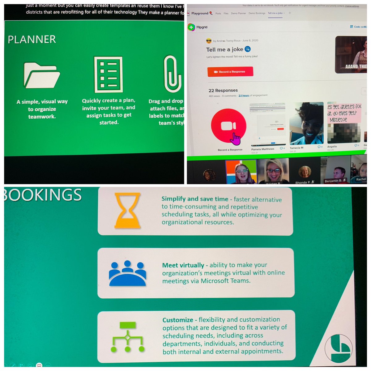 edtech_lynn's tweet photo. Spent the evening with @MissRioux @KristenBrooks77 learning #AmazingApps of @MicrosoftTeams! Another 👏🏻 @GaETConf virtual session @APSInstructTech https://t.co/G15wCfua4R