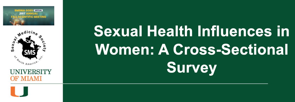 Proud to have presented our study on Sexual Health Influences in Women @SMSNA_ORG: Among 13,617 women in 130 countries 🌎 the internet is the most common source of sexual health information - physicians need to ensure accurate information is available online. #SMSNA2020Virtual