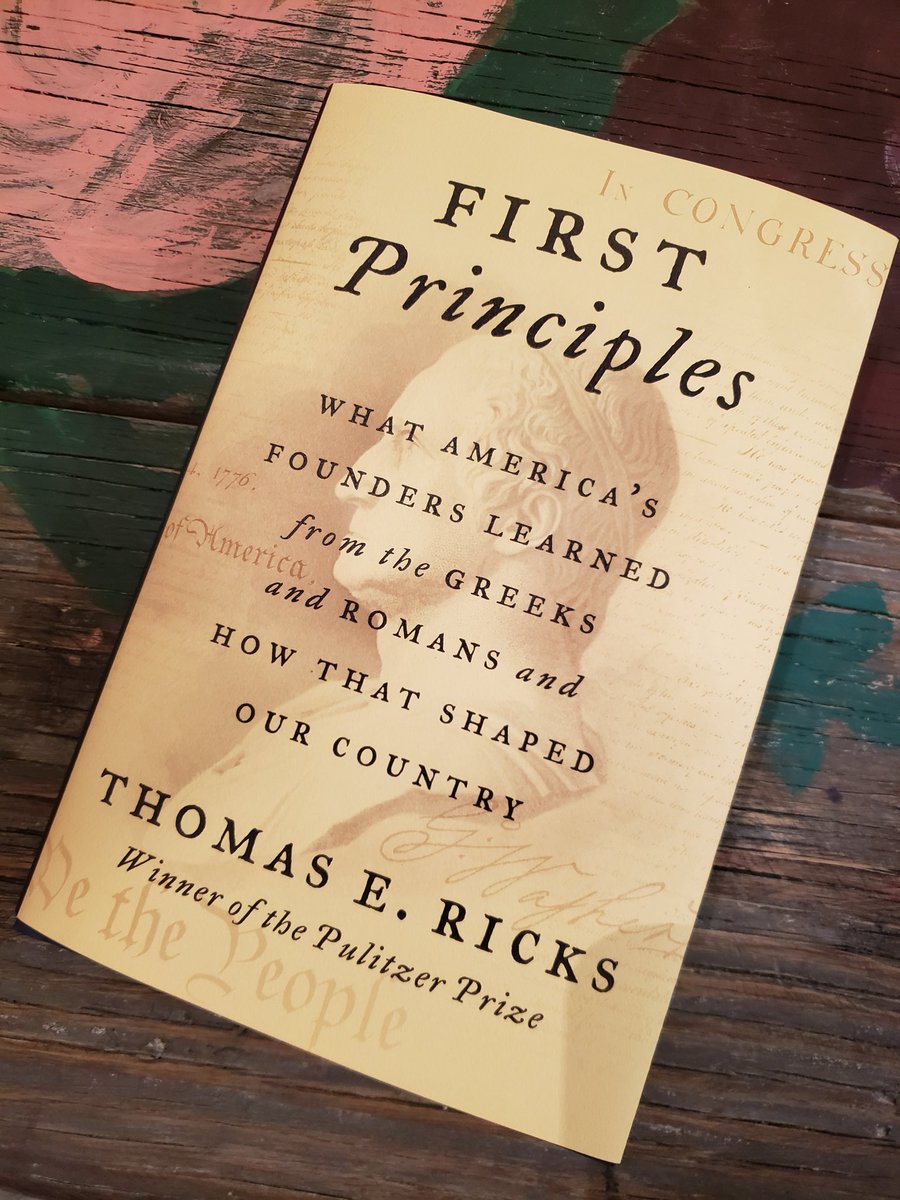 Arrived just in time to help me as I advise a senior on her research project. She is exploring the fall of the Roman Republic and what our Framers learned from it. Thanks <a href="/tomricks1/">Thomas E. Ricks</a> excited to read it!