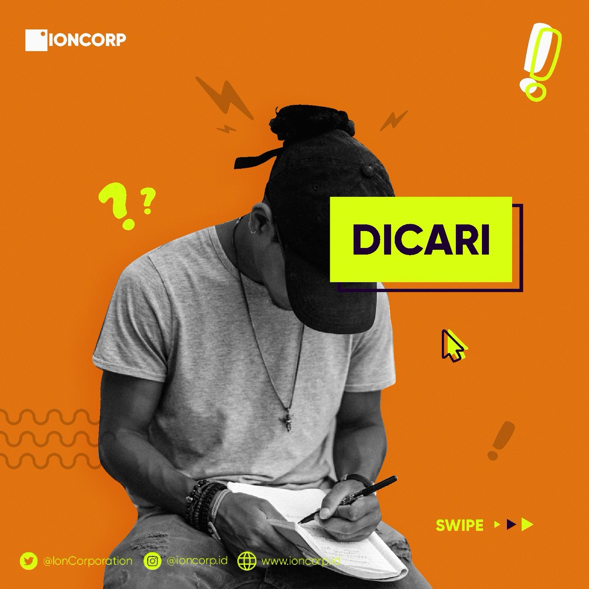 IonCorporation's tweet photo. Tertarik di bidang jurnalistik? Ingin berkontribusi di dalam media? Kabar bagus nih, ION CORPORATION lagi nyari :
- Kontributor Berita Radio
- Kontributor TV
- Kontributor Media Online
Info selengkapnya cek poster di bawah yaa!
#ConnectingAround
#IonCorporation
#IonRadio
#IonTV https://t.co/hjiLVEr8o4