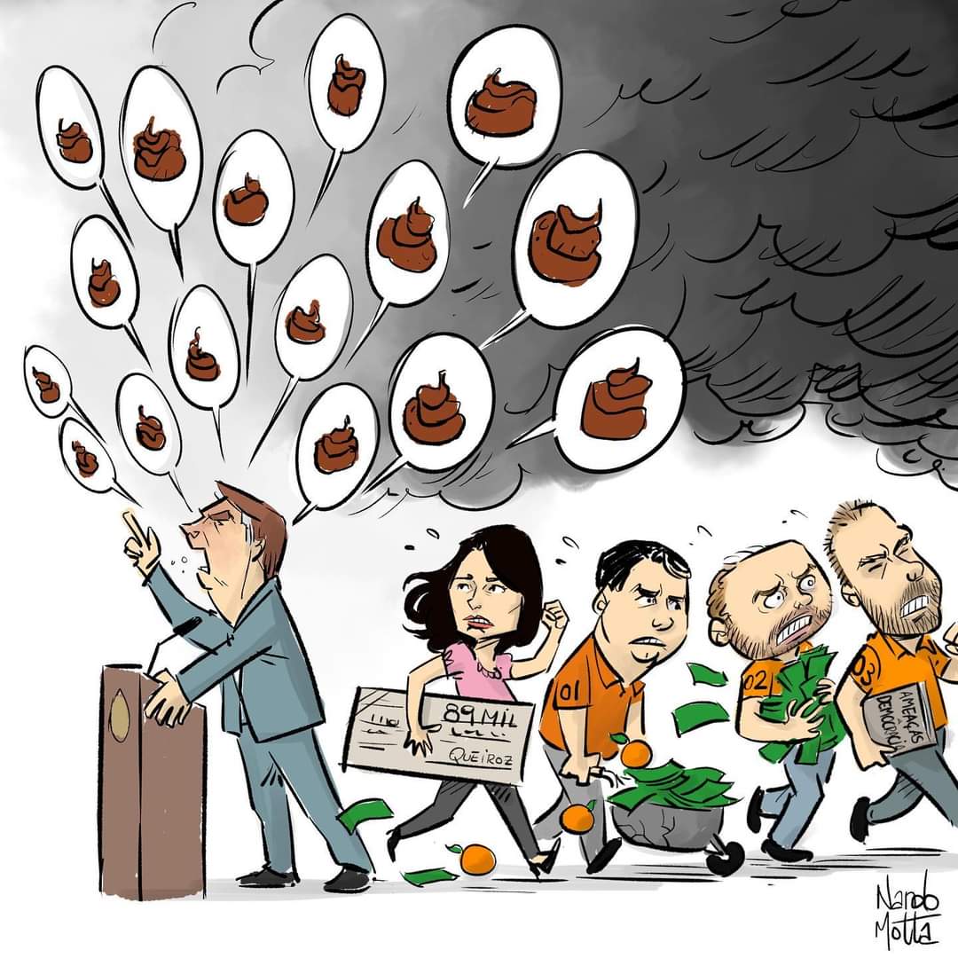 marise_vaz's tweet photo. Retratada na charge de @desenhosdonando toda a cortina de fumaça lançada. Holofotes para "país de Maricas" e a pólvora, enquanto some da mídia o Flávio e o seu rabo preso
#ForaBolsonaros https://t.co/AmgB1TZcsA