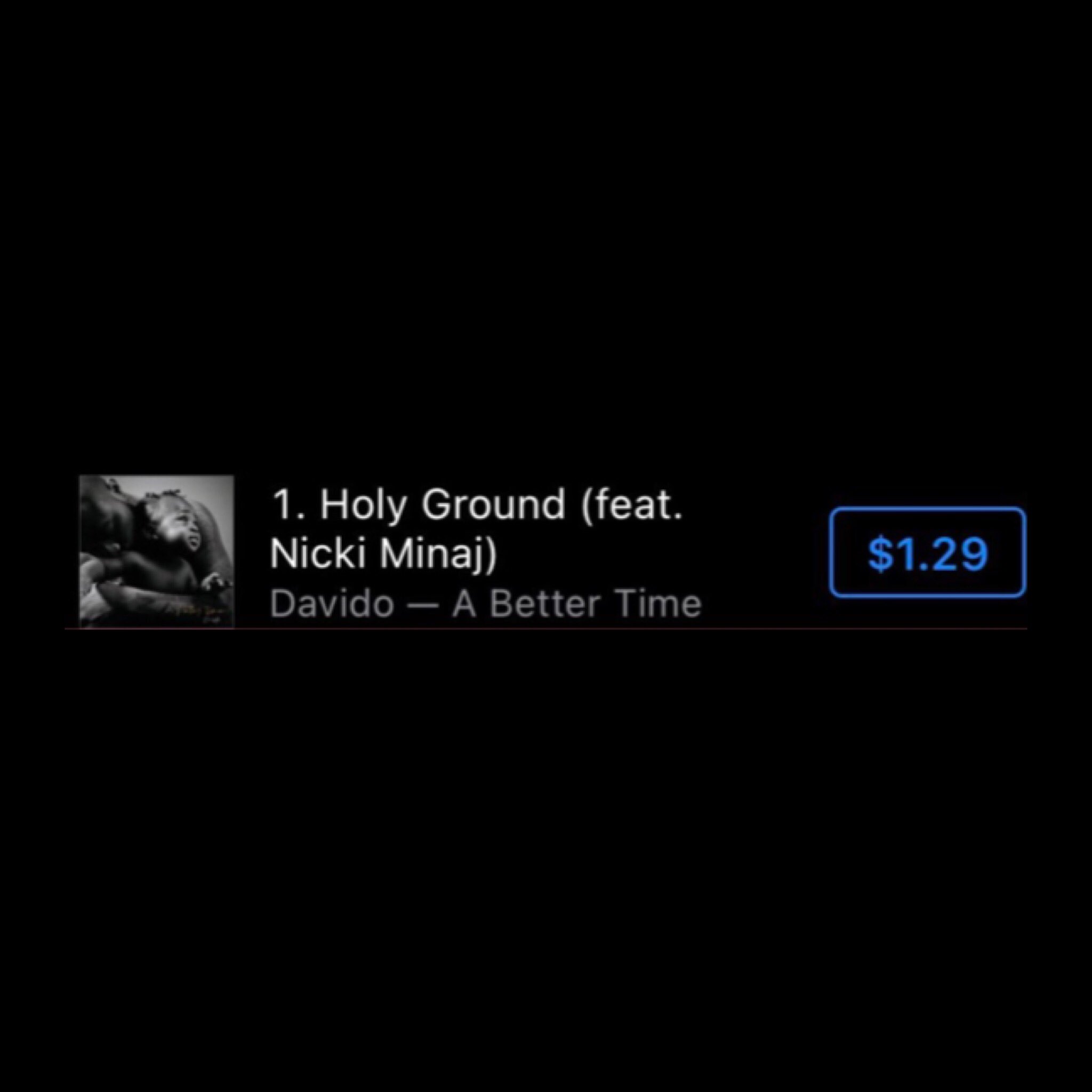 Nicki Daily Data on Twitter ".Davido & NickiMinaj’s ”Holy Ground" is Chart Data Nicki