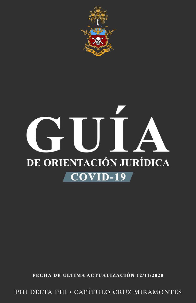 PDPCMInn's tweet photo. El Capítulo Cruz Miramontes les comparte esta guía de orientación jurídica, donde podrán encontrar información legal respecto situaciones o problemáticas derivadas de la emergencia sanitaria COVID-19. Esperamos les sea de gran utilidad.
#wethestudentsofphideltaphi https://t.co/FFUYA4K34u