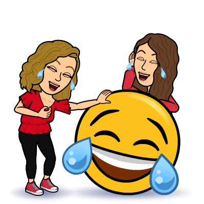 MorganMSkop's tweet photo. Tonightโs discovery of #Friendmoji has provided some good entertainment.. why am I just learning about this feature?? Love that I can have my co-worker co-star in my Bitmojis! #Teammates #WeTeachThird https://t.co/4bTFBxf4Om