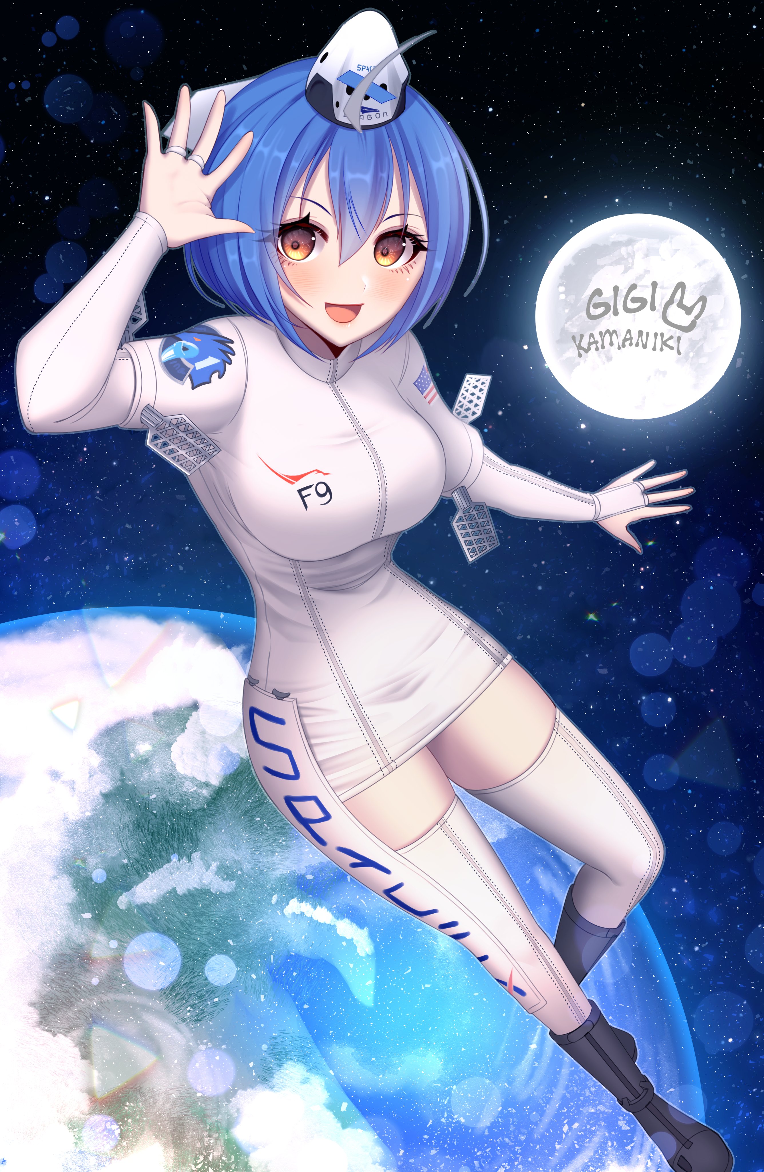 🅶🅸🅶🅸🛠🐇 Anime Expo J39 trên Twitter: "Commission for Grey_Eth! Thank  you for commissioning me! Launch happens on the 14th!! #spaceX  #launchamerica #SpaceXDragon #nasa https://t.co/B9StwyfHRO" / Twitter