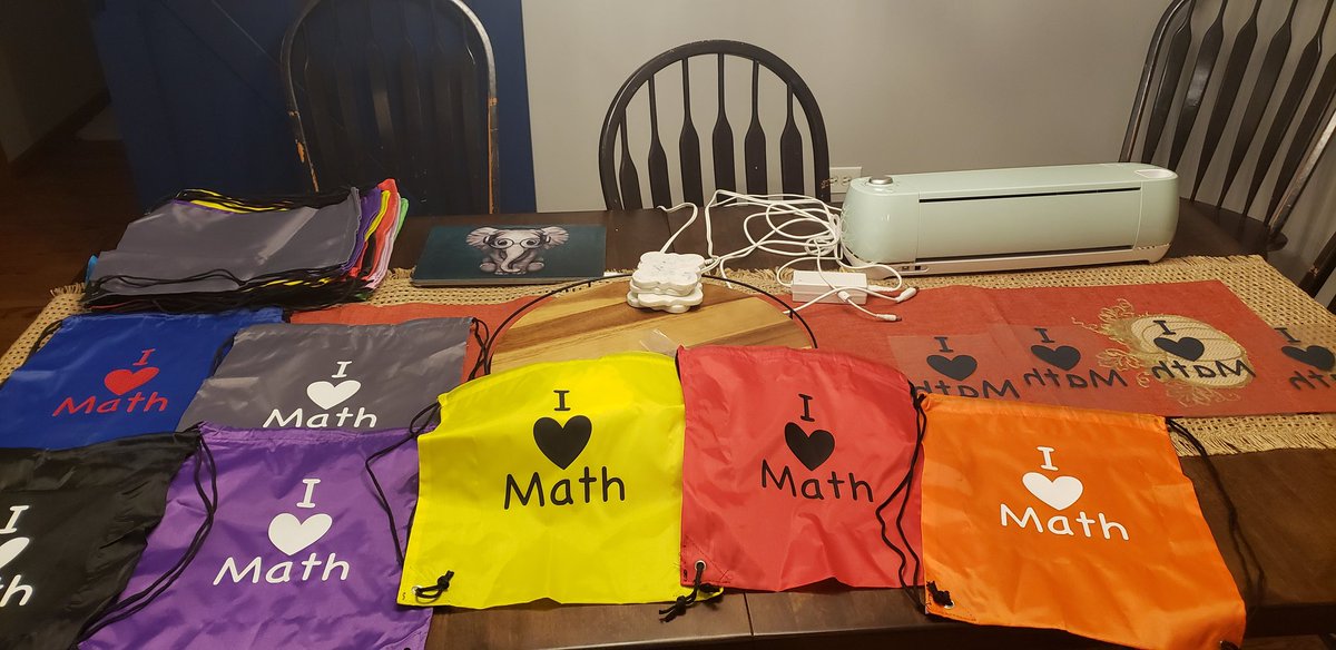 Working on my 'I love math bags' for my math intervention kiddos that will be learning from home! I cant wait to fill them with all the math tools that I was able to order thanks to @DonorsChoose. I am so excited to see the kid's faces when I hand these out!
#dg58pride #ilovemath