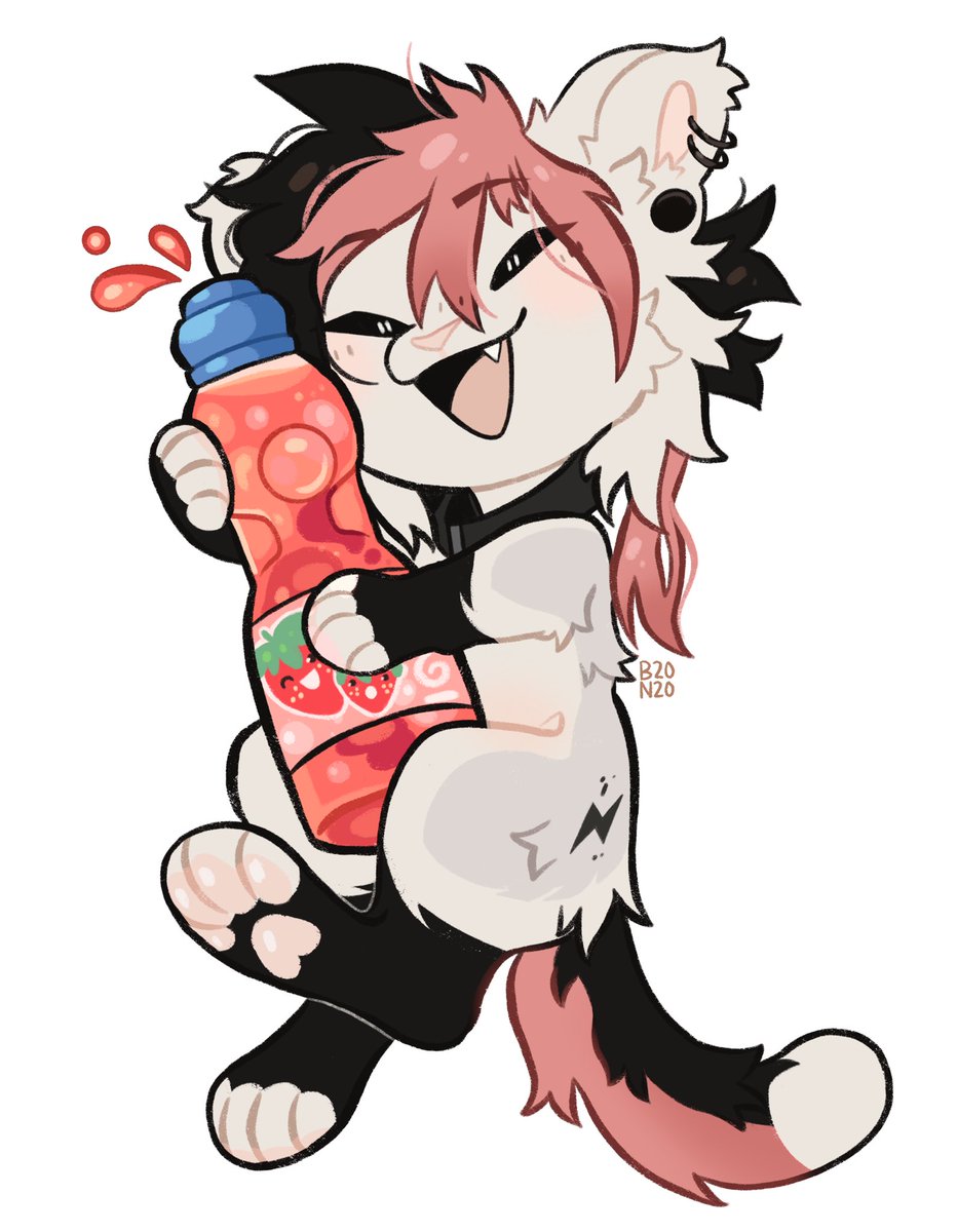 Strawberry Ramune for @27claws 🍓💕