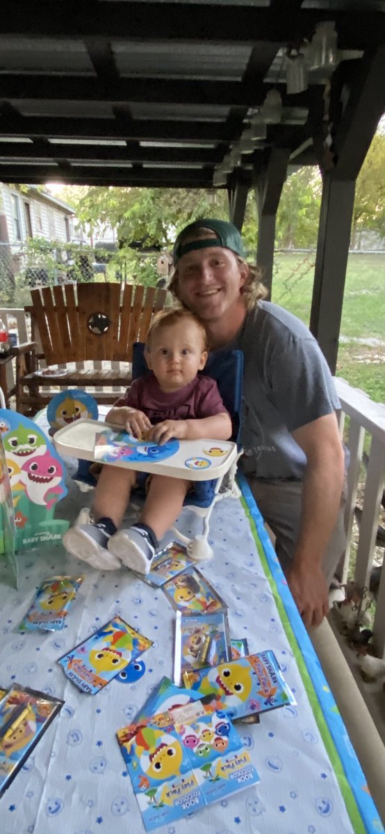 Brandonbruce51's tweet photo. My baby shark is 1!! Can’t wait for many more years with this little man and @K_RO53. Love you little man! https://t.co/5IgcYuIZ42