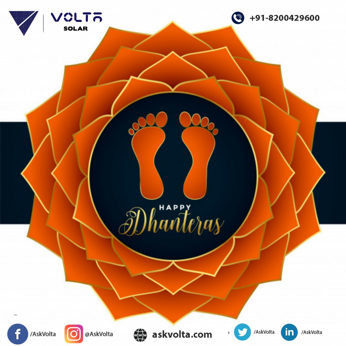 OneVoltSolar's tweet photo. May this Dhanteras Celebrations
Endow you with Opulence and Prosperity✨❤️

#Dhanteras #Diwali #AskVolta https://t.co/ydVSd2lP9k