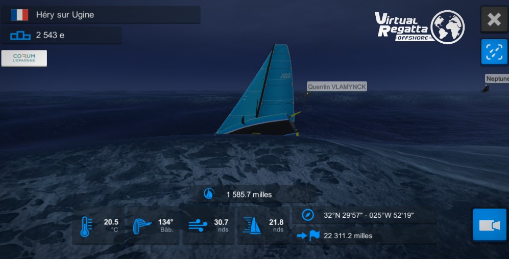 #VDG2020 matin du jour 6... Les petits moussaillons de la classe ont bien programmé : nous sommes en plein coeur de la tempête... belle remontée !! Une pensée pour les skippers qui ne sont pas comme nous : au chaud, en classe !!