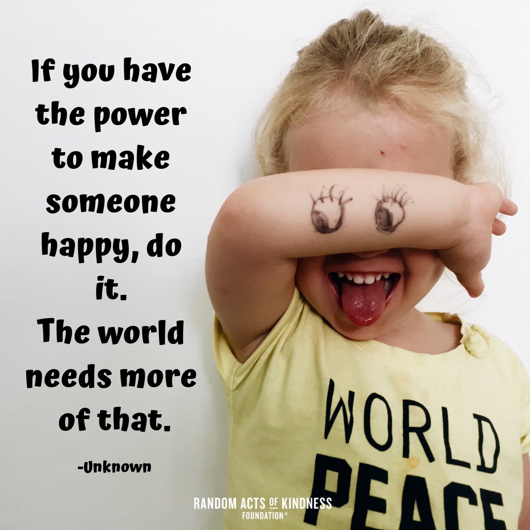 It’s Friday 13th and it’s #WorldKindnessDay Thanks to <a href="/RAKFoundation/">RAK Foundation</a> for the image. Make someone smile today - I try every day. #RandomActsOfKindness #HappyFriday