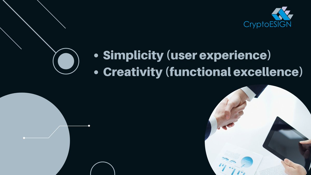 signista's tweet photo. Top story: @CryptoESign: 'Our CryptoESIGN electronic signature product is made with two objectives in mind.
#esignature #remotesigning #userexperience #UIUX #communication #designthinking #design #innovation #creativity… https://t.co/TGzZL2urxn, see more https://t.co/qOClY1jc8Z