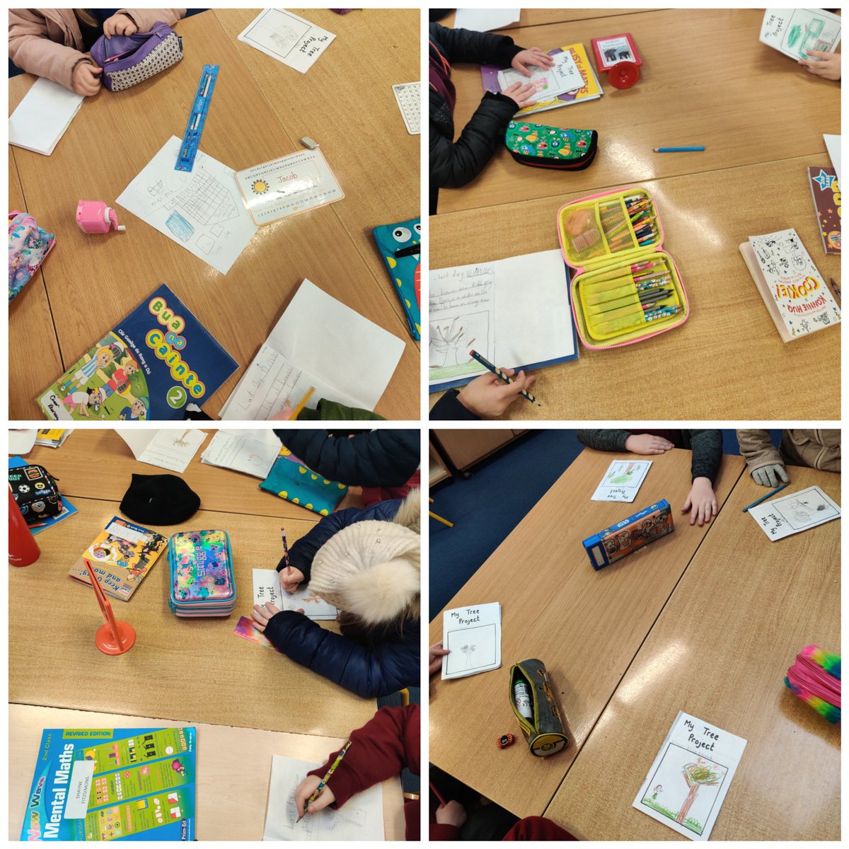 StCronansRoom1a's tweet photo. We finished our tree projects this week on the oak tree beside the yard. Over the past few weeks we have been watching the change as the seasons changed from Summer to Autumn and now the winter weather is beginning to show. The class really enjoyed documenting the changes! https://t.co/fcSp4WtwgY