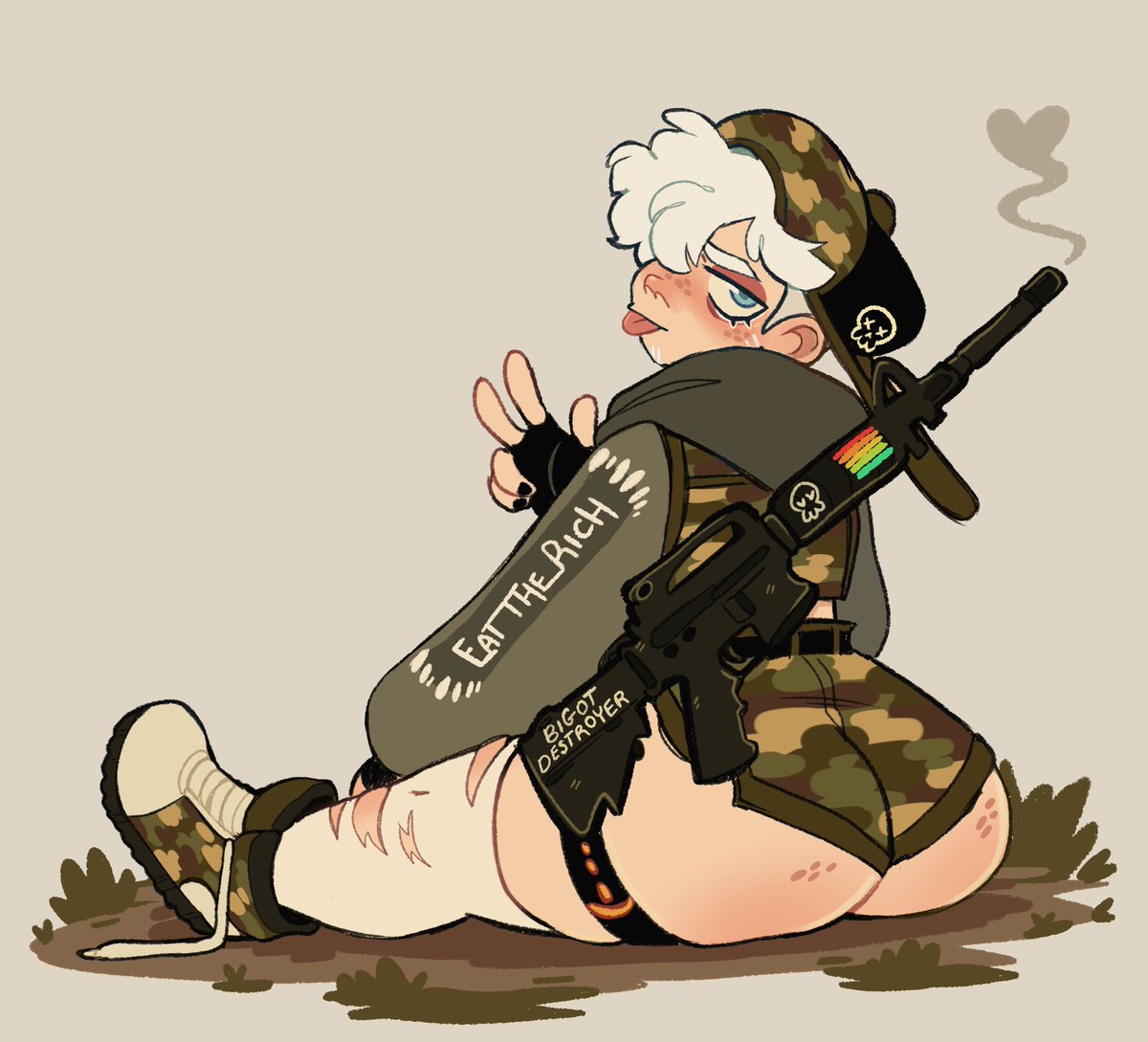 Scxxtioz's tweet photo. femboy with a gun https://t.co/V5Tb30EC6k