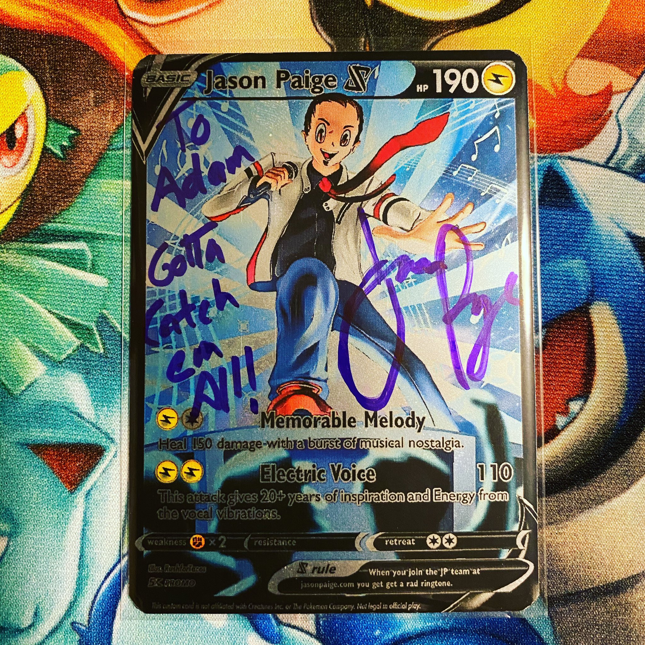 ポケモンJason Paige GX サイン入りトレーディングカード PSA鑑定 AUTO PSA 10 Jason Paige signed Birthday Pikachu 2021 Pokemon