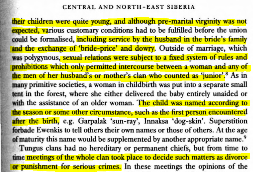 Marriage practices of the Tungus. The word "shaman" is of Tungus origin. The Tungus did not bury their dead.