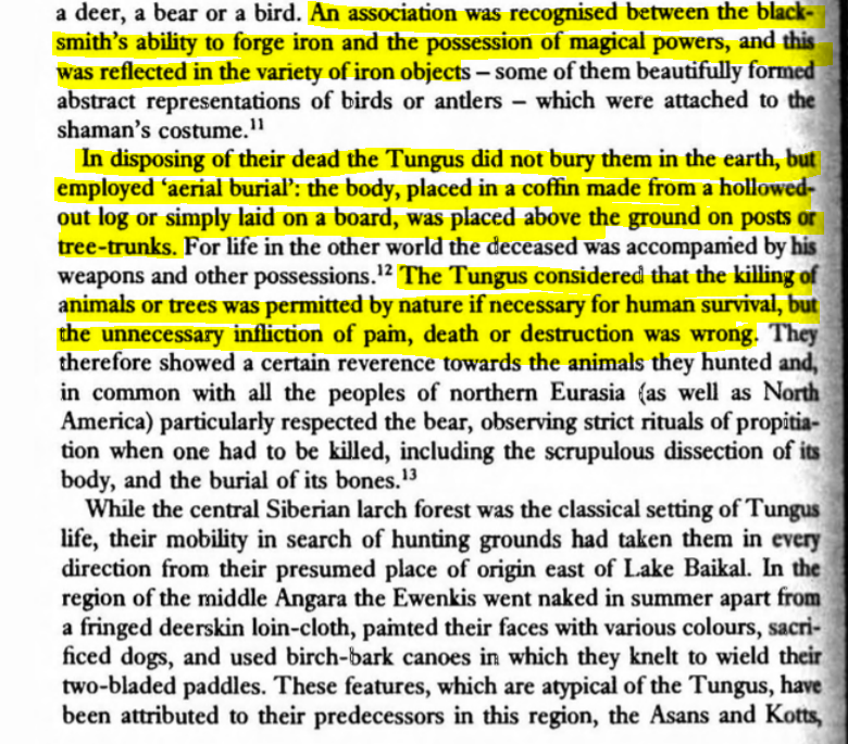 Marriage practices of the Tungus. The word "shaman" is of Tungus origin. The Tungus did not bury their dead.