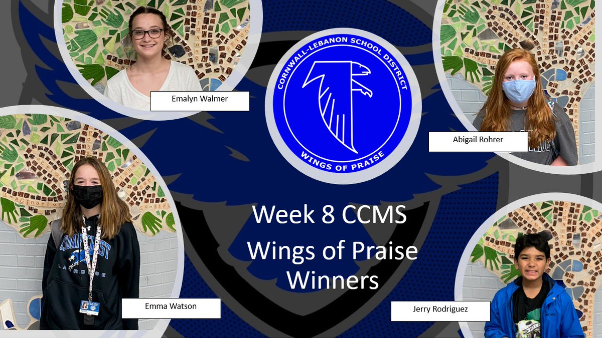 MrFulkersonEB's tweet photo. Congratulations again to our Week #8 Cedar Crest Middle School #WINGSofPRAISE winners! @DrRackleyCCMS https://t.co/abeRFibj8F