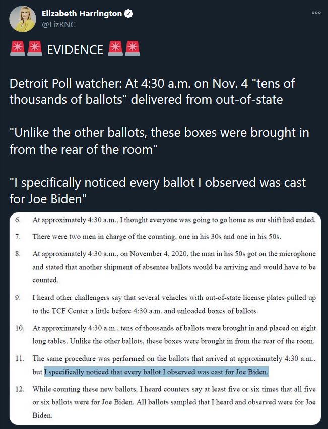 7) Straight-up fake ballots filled out by fake people en masse by organized process (yes, enought to make a difference), and all leaning one way.