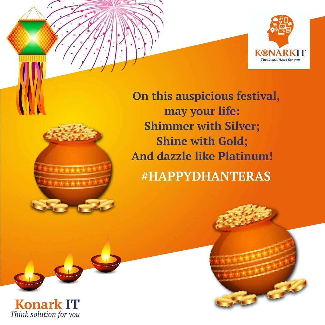 KonarkIt's tweet photo. Warm wishes on the auspicious occasion of Dhanteras to you. May Lord Kuber shower you with wealth and prosperity.

#diwalicelebration #festivaloflights #phataka #fun #gifts  #happydhanteras #prosperity #lakshmi  #diwalidecor  #konarkit #ERP #webdevlopment #analytics #solutions https://t.co/dqKZfHBpTu