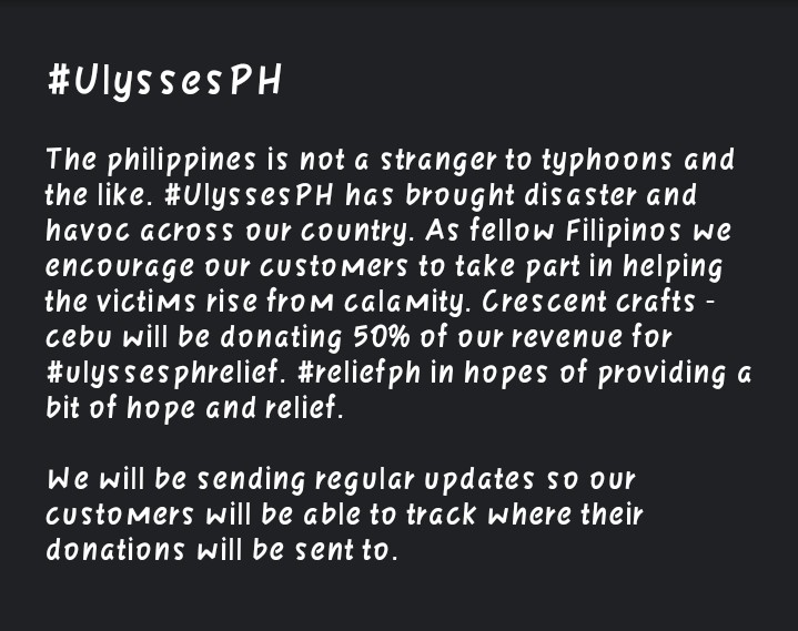 crestcebu's tweet photo. 🌙✨

We will be sending regular updates so our customers will be able to track where their donations will be sent to.
#UlyssesPH #RescuePH #reliefph https://t.co/gGZggXk3t3