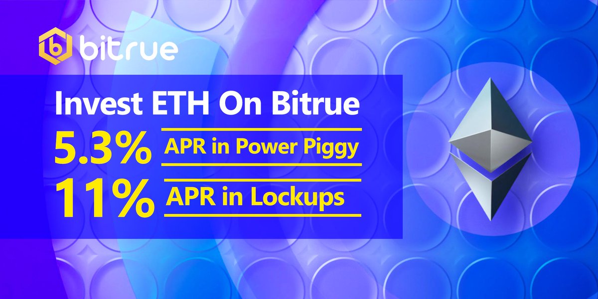BitrueOfficial's tweet photo. Excited for Ethereum 2.0 staking, but can't meet the requirements? Bitrue's #PowerPiggy gives 5.3% APR on investments as small as 0.1 $ETH with no lockup time. 30 day #BTRLockups are also available if you want to maximize your returns with 11% APR! https://t.co/dDXaY00p6N